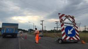 Κυκλοφοριακές ρυθμίσεις με αποκλεισμό μιας λωρίδας στην περιφερειακή