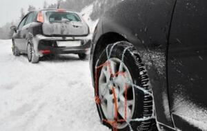 Τα σημεία του οδικού δικτύου της Κεντρικής Μακεδονίας στα οποία τα οχήματα κινούνται με αλυσίδες