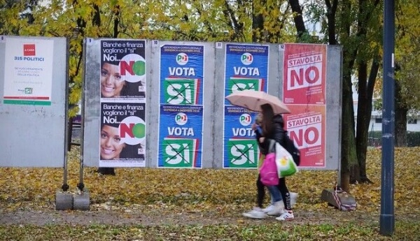Στο 20,1% η προσέλευση των Ιταλών για το συνταγματικό δημοψήφισμα στις 12 το μεσημέρι