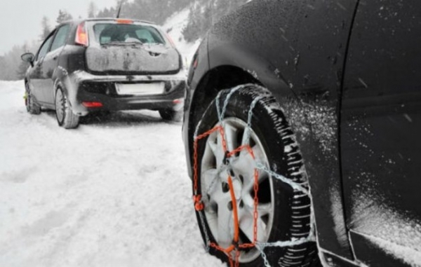 Οι περιοχές της Κεντρικής Μακεδονίας στις οποίες  η κυκλοφορία διεξάγεται με αντιολισθητικές αλυσίδες